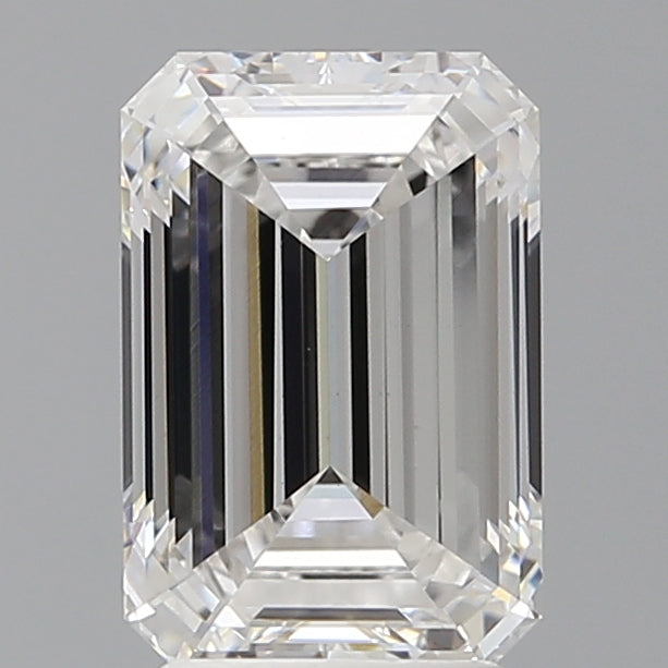 2.95 Carat Emerald Shaped, Ideal Cut, E Color, VVS2 Clarity, IGI Certified Lab Grown Diamond