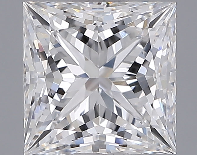 1.55 Carat Princess Shaped, Ideal Cut, D Color, VS1 Clarity, IGI Certified Lab Grown Diamond