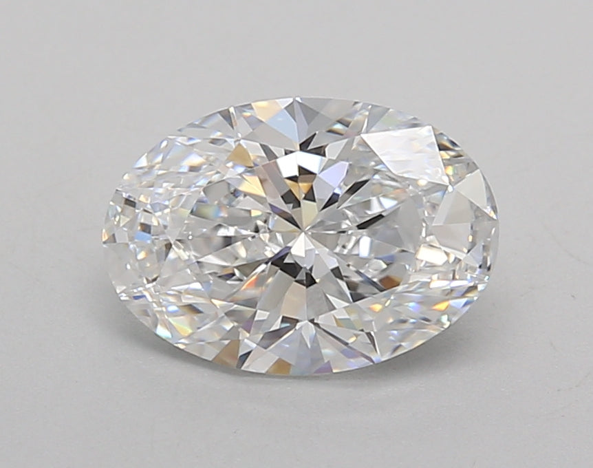 1.50 Carat Oval Shaped, Excellent Cut, D Color, VVS2 Clarity, IGI Certified Lab Grown Diamond