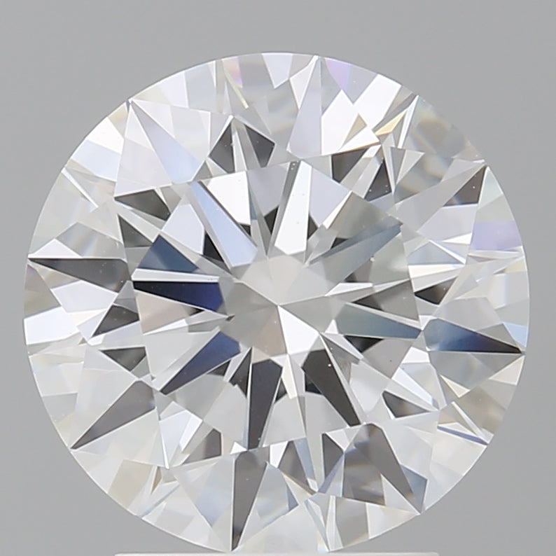 3.07 Carat Round Shaped, Ideal Cut, E Color, VVS2 Clarity, IGI Certified Lab Grown Diamond