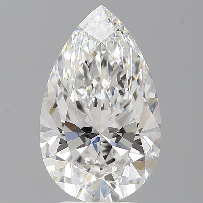 4.59 Carat Pear Shaped, Ideal Cut, E Color, VVS2 Clarity, IGI Certified Lab Grown Diamond