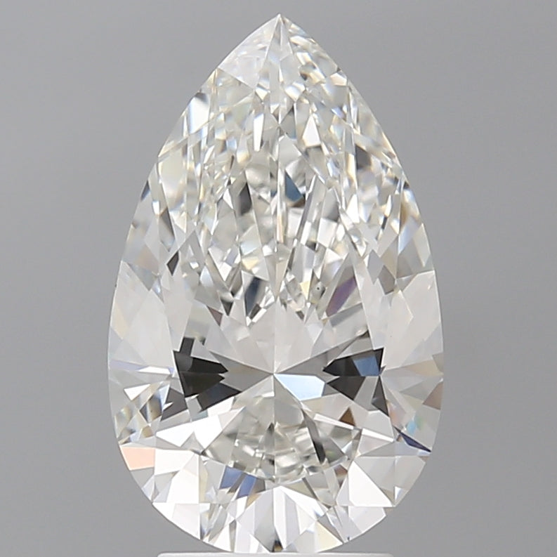 3.59 Carat Pear Shaped, Ideal Cut, F Color, VS1 Clarity, IGI Certified Lab Grown Diamond
