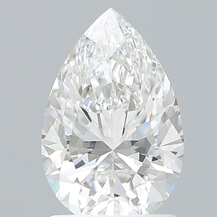 1.60 Carat Pear Shaped, Excellent Cut, E Color, VVS2 Clarity, IGI Certified Lab Grown Diamond