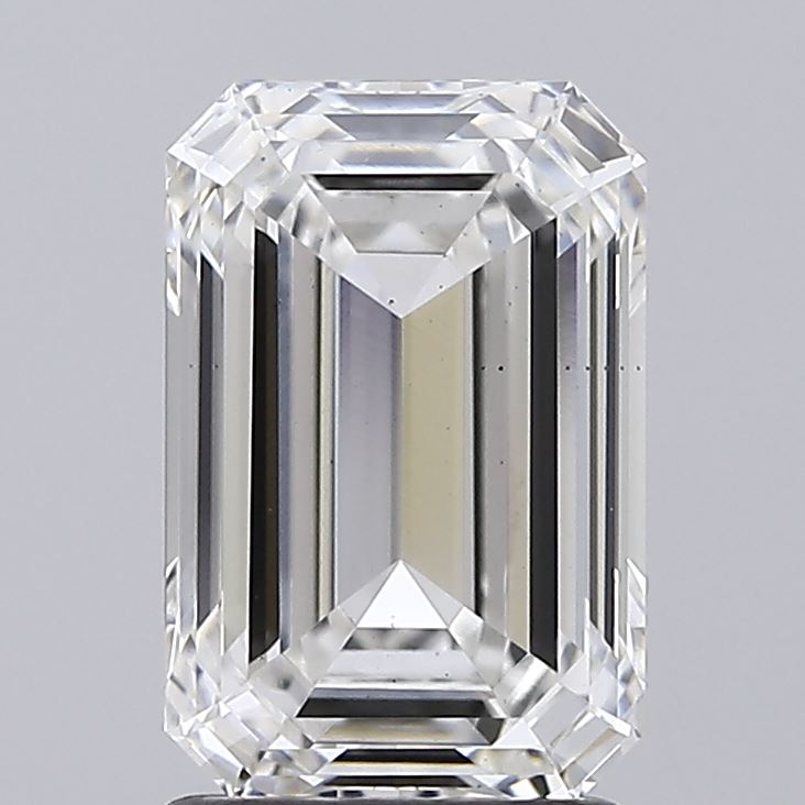 2.06 Carat Emerald Shaped, Ideal Cut, F Color, VS1 Clarity, IGI Certified Lab Grown Diamond