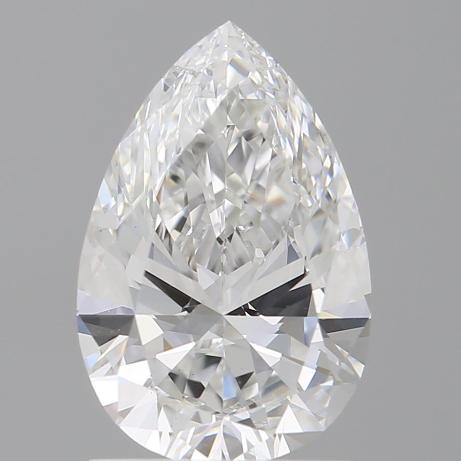 1.50 Carat Pear Shaped, Ideal Cut, E Color, VS1 Clarity, IGI Certified Lab Grown Diamond