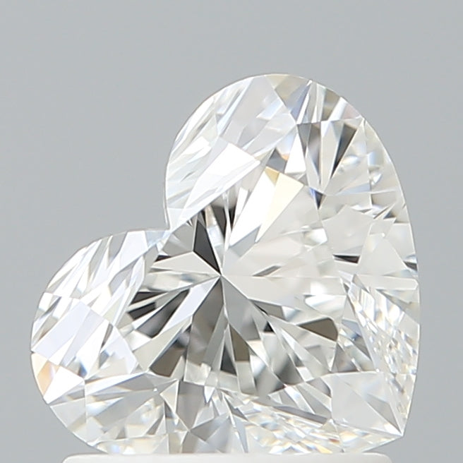 1.32 Carat Heart Shaped, Ideal Cut, E Color, VVS2 Clarity, IGI Certified Lab Grown Diamond
