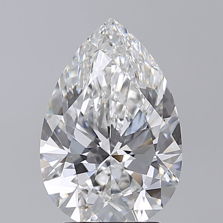 3.02 Carat Pear Shaped, Excellent Cut, E Color, VVS2 Clarity, IGI Certified Lab Grown Diamond