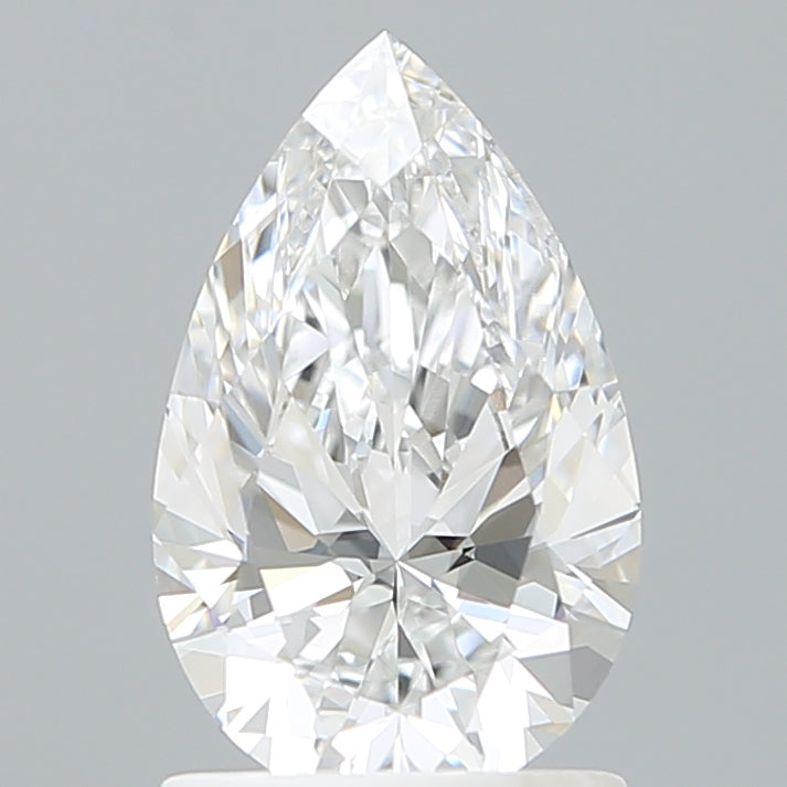 1.29 Carat Pear Shaped, Ideal Cut, D Color, VVS2 Clarity, IGI Certified Lab Grown Diamond