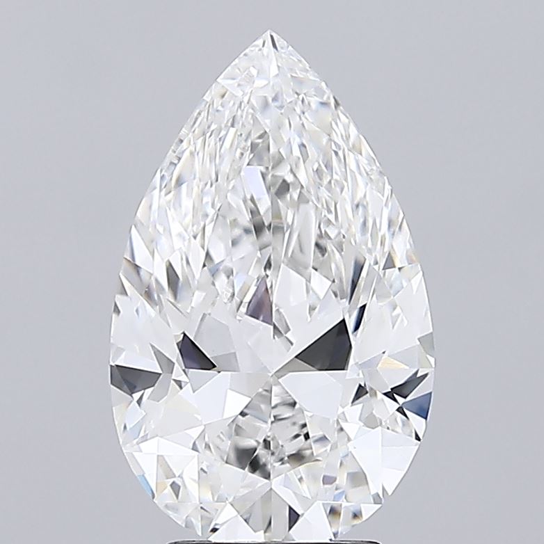 4.06 Carat Pear Shaped, Very Good Cut, F Color, VVS2 Clarity, IGI Certified Lab Grown Diamond