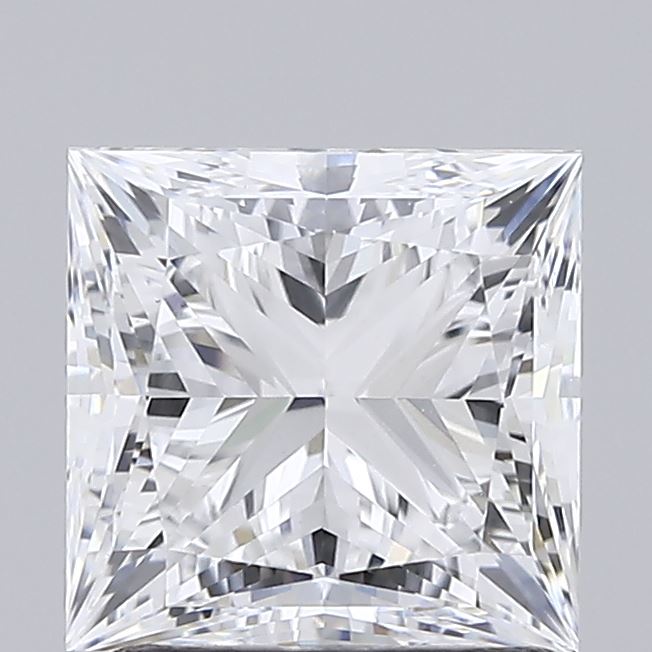2.00 Carat Princess Shaped, Ideal Cut, D Color, VS1 Clarity, IGI Certified Lab Grown Diamond
