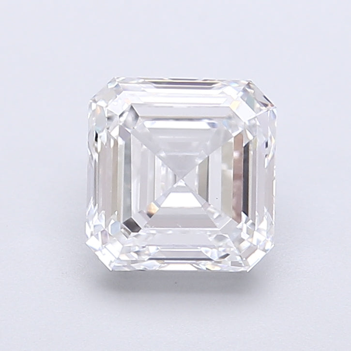 1.85 Carat Asscher Shaped, Very Good Cut, D Color, VS1 Clarity, IGI Certified Lab Grown Diamond