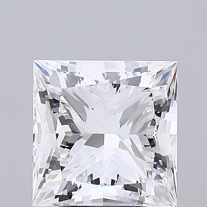 4.02 Carat Princess Shaped, Ideal Cut, E Color, VVS2 Clarity, IGI Certified Lab Grown Diamond