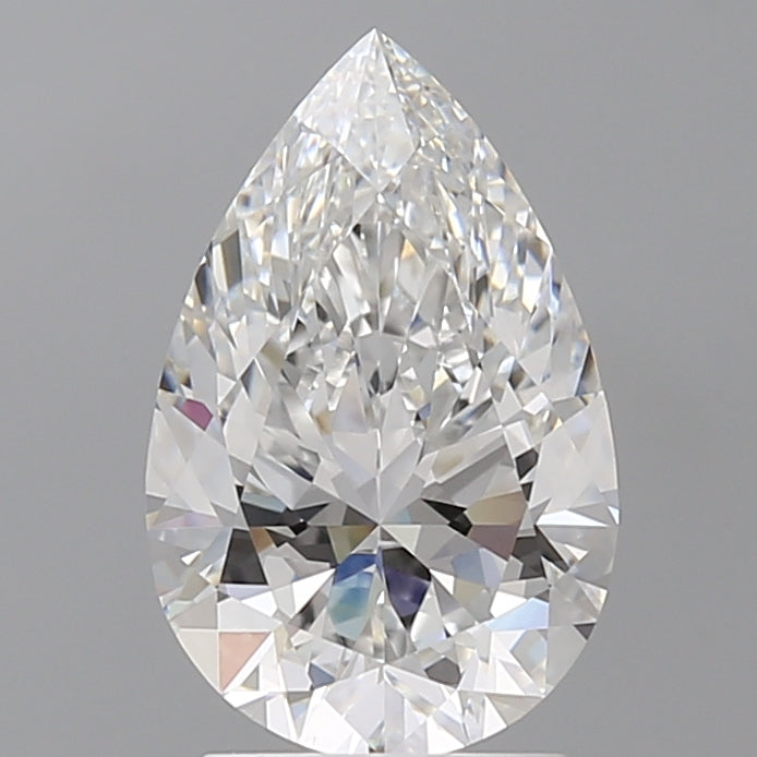2.50 Carat Pear Shaped, Ideal Cut, E Color, VVS2 Clarity, IGI Certified Lab Grown Diamond