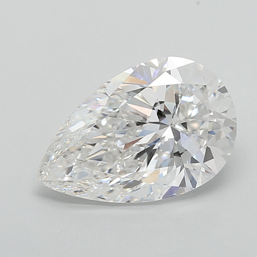 1.99 Carat Pear Shaped, Ideal Cut, F Color, VVS2 Clarity, IGI Certified Lab Grown Diamond
