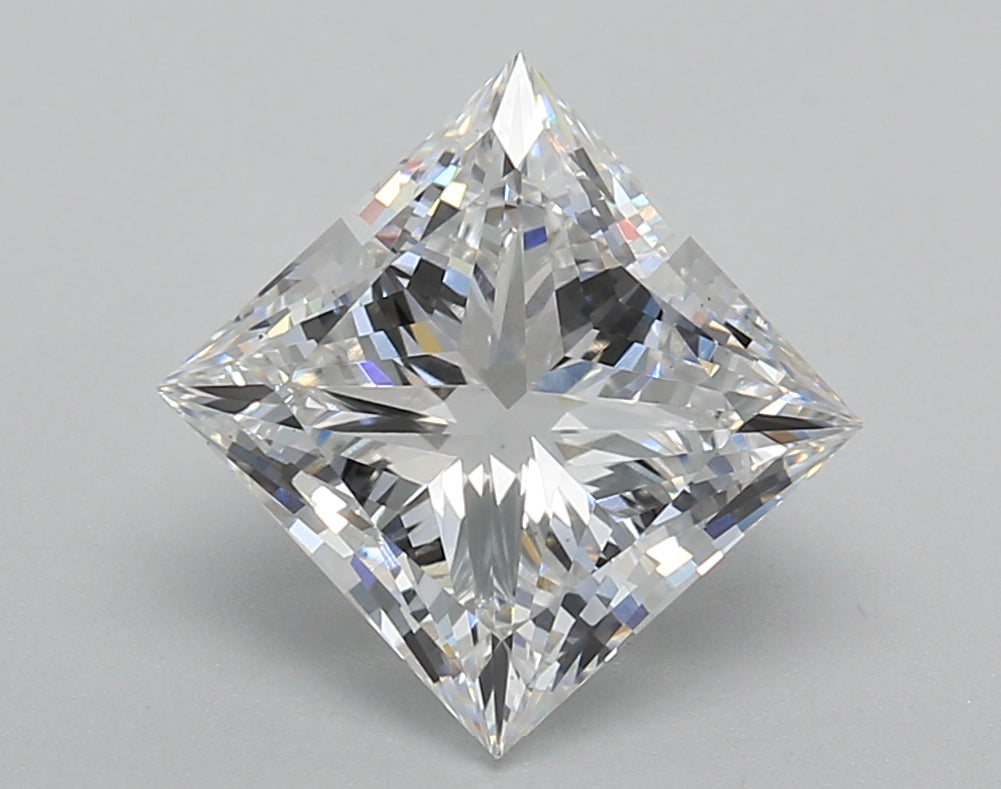 3.02 Carat Princess Shaped, Excellent Cut, D Color, VS1 Clarity, IGI Certified Lab Grown Diamond