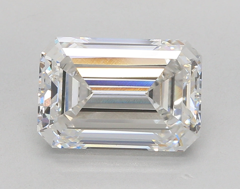 4.01 Carat Emerald Shaped, Ideal Cut, F Color, VS1 Clarity, IGI Certified Lab Grown Diamond