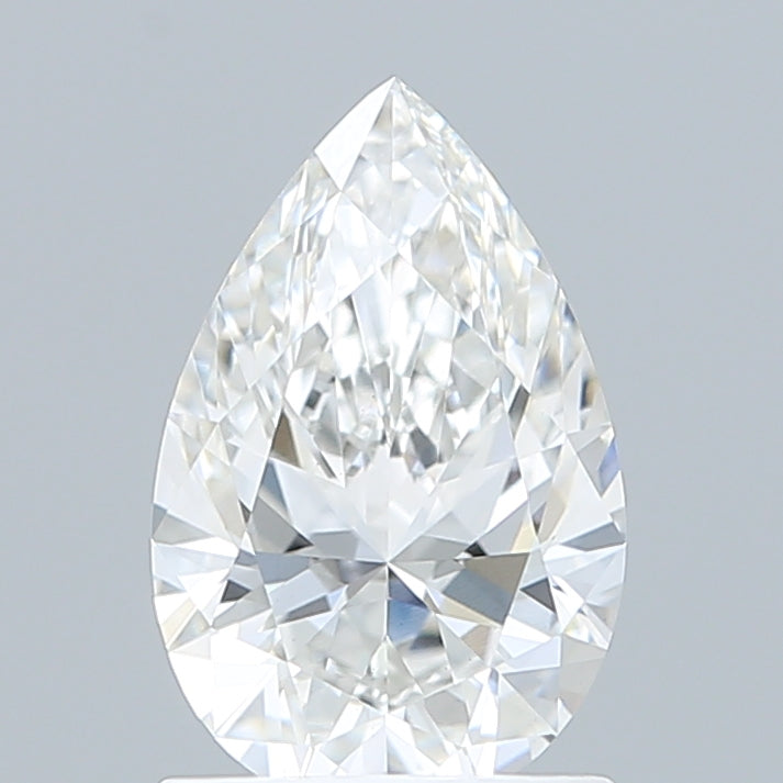 1.18 Carat Pear Shaped, Ideal Cut, E Color, VVS2 Clarity, IGI Certified Lab Grown Diamond