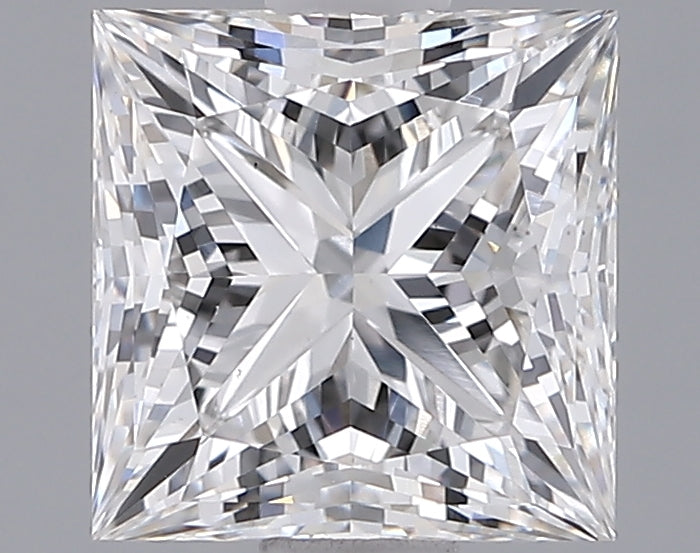 1.96 Carat Princess Shaped, Ideal Cut, F Color, VS1 Clarity, IGI Certified Lab Grown Diamond