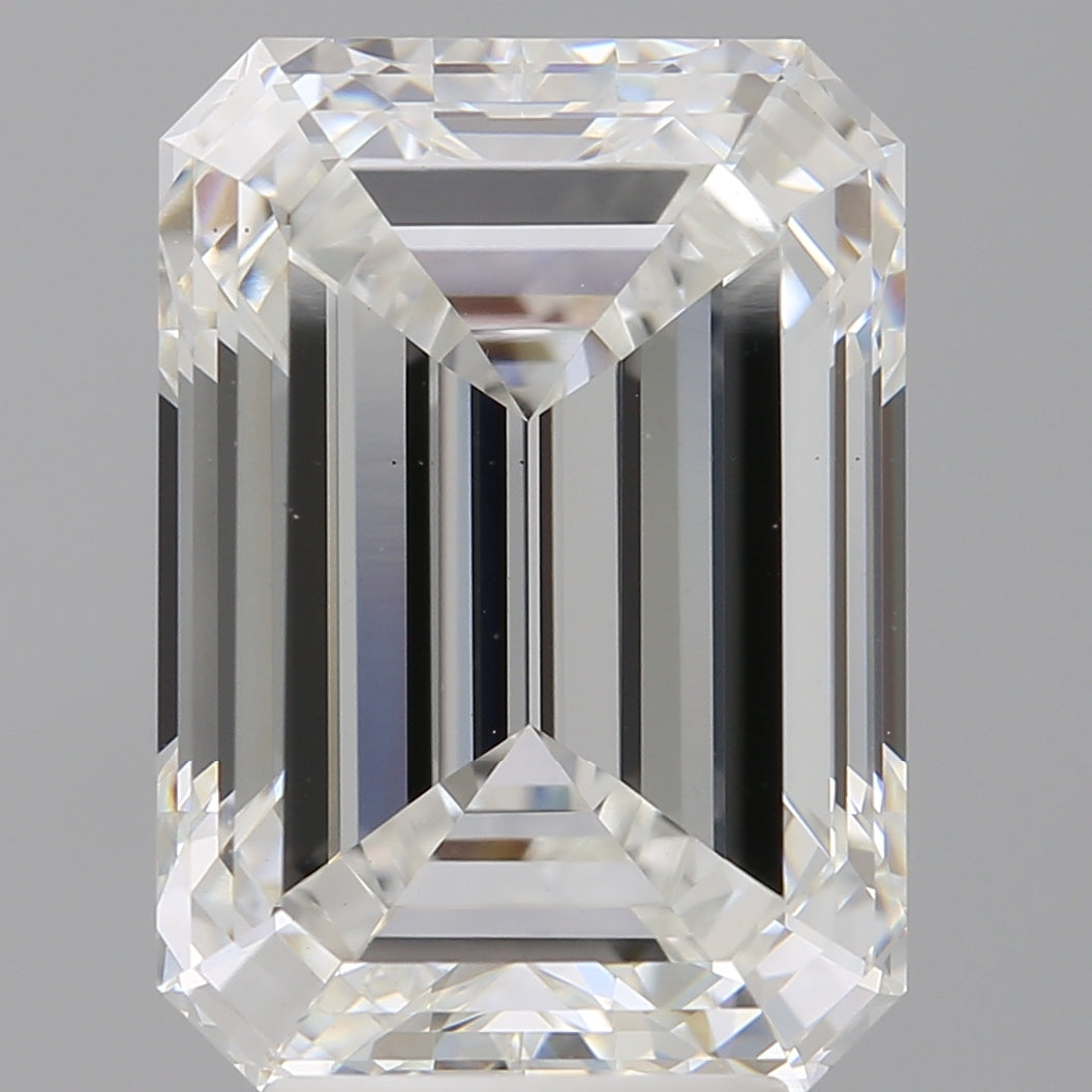 5.60 Carat Emerald Shaped, Ideal Cut, F Color, VS1 Clarity, IGI Certified Lab Grown Diamond