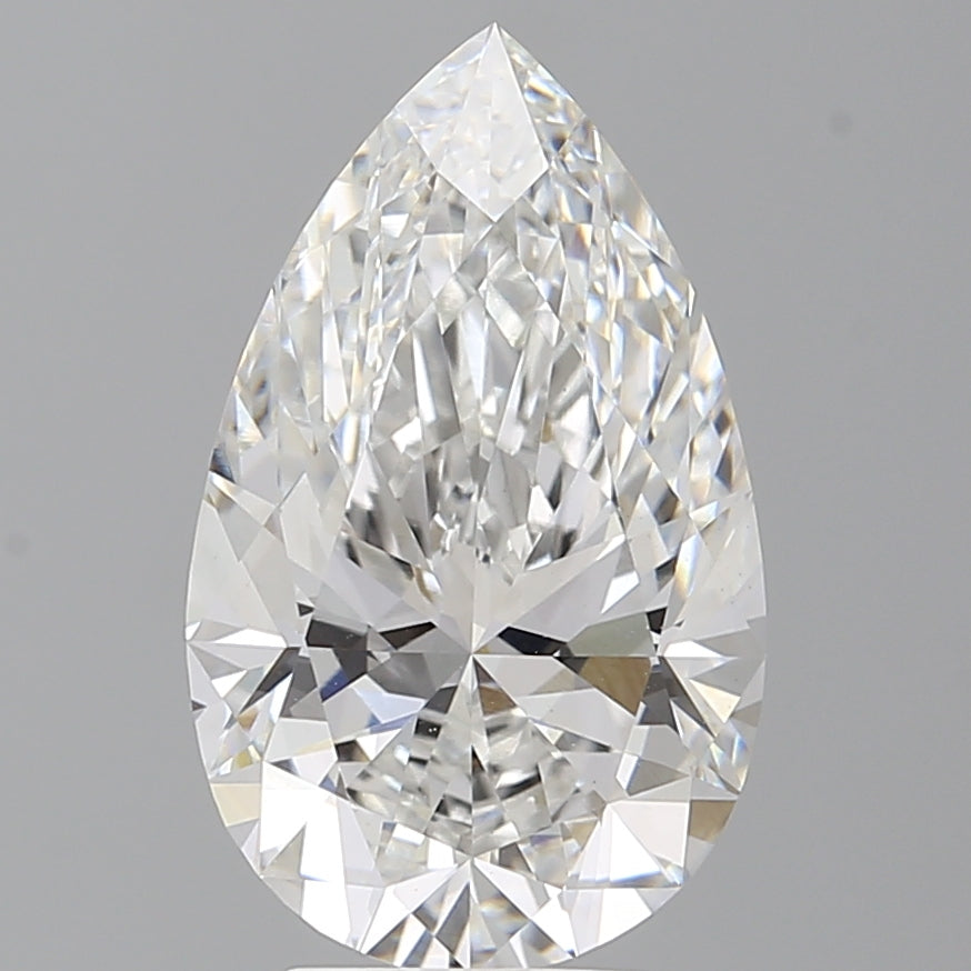 4.60 Carat Pear Shaped, Ideal Cut, E Color, VS1 Clarity, IGI Certified Lab Grown Diamond