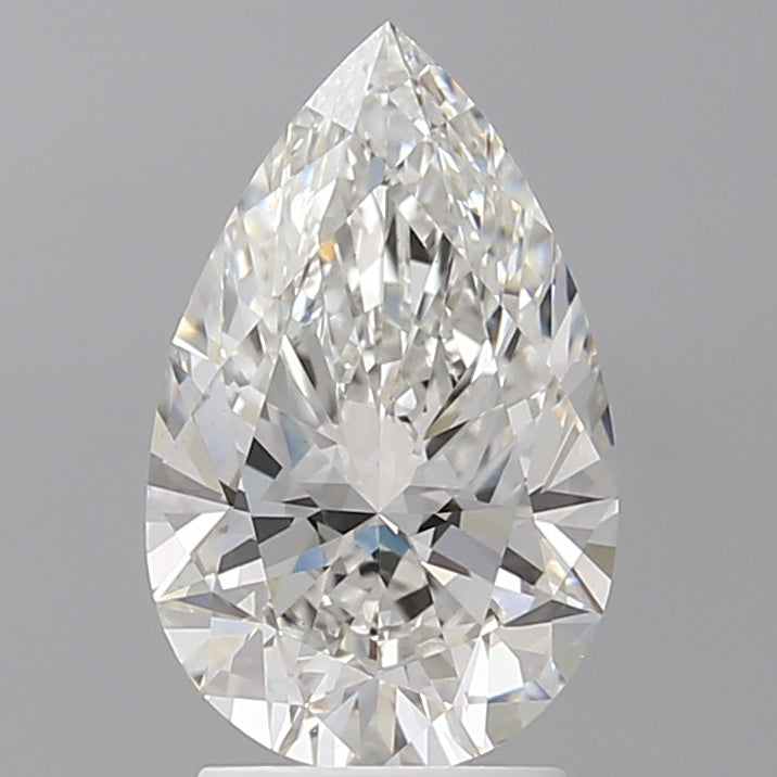 2.60 Carat Pear Shaped, Ideal Cut, F Color, VVS2 Clarity, IGI Certified Lab Grown Diamond