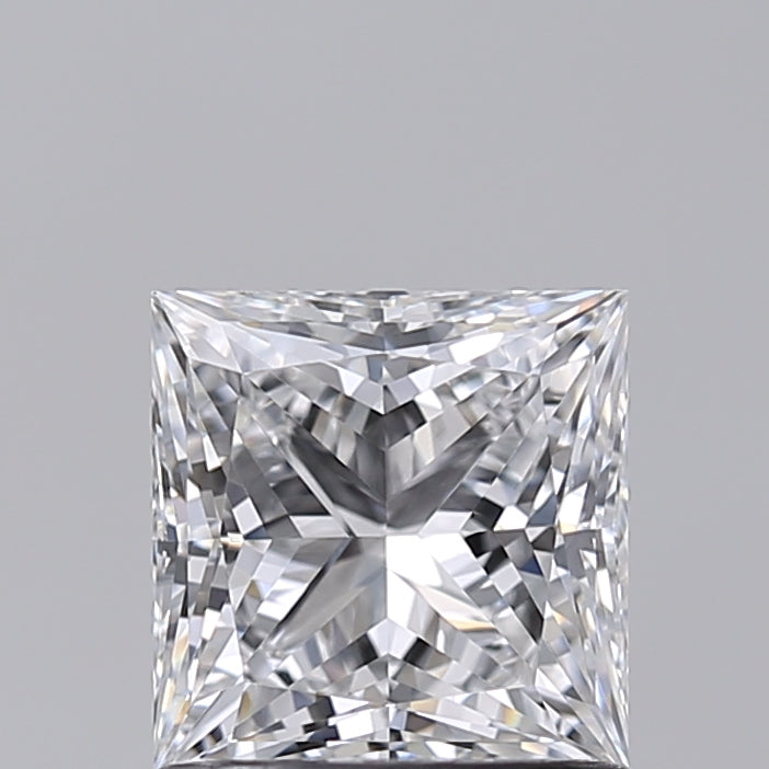 1.02 Carat Princess Shaped, Excellent Cut, D Color, VVS2 Clarity, IGI Certified Lab Grown Diamond