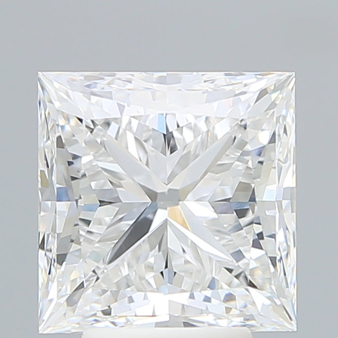 5.12 Carat Princess Shaped, Ideal Cut, E Color, VVS2 Clarity, IGI Certified Lab Grown Diamond