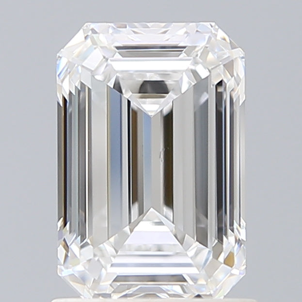 1.53 Carat Emerald Shaped, Ideal Cut, D Color, VS2 Clarity, IGI Certified Lab Grown Diamond