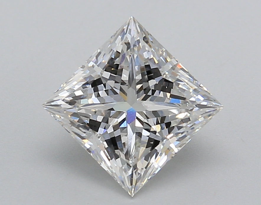 2.01 Carat Princess Shaped, Excellent Cut, F Color, VVS2 Clarity, IGI Certified Lab Grown Diamond