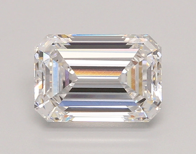 2.04 Carat Emerald Shaped, Ideal Cut, E Color, VVS2 Clarity, IGI Certified Lab Grown Diamond
