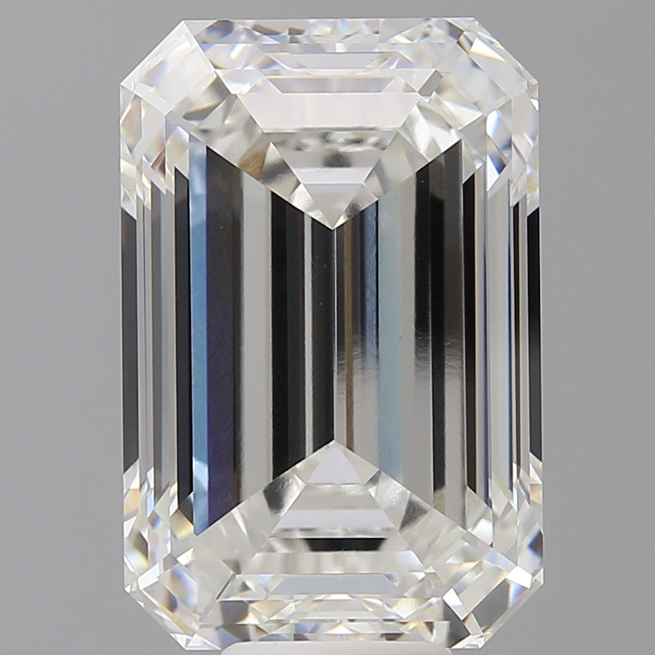 12.59 Carat Emerald Shaped, Ideal Cut, F Color, VVS2 Clarity, IGI Certified Lab Grown Diamond