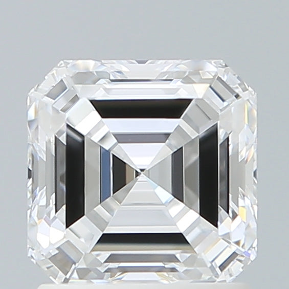 1.60 Carat Asscher Shaped, Excellent Cut, D Color, VVS1 Clarity, IGI Certified Lab Grown Diamond