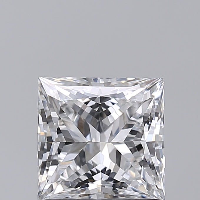 1.02 Carat Princess Shaped, Excellent Cut, E Color, VS1 Clarity, IGI Certified Lab Grown Diamond