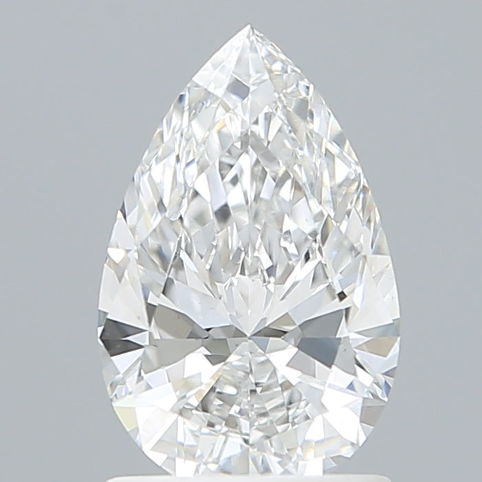 1.22 Carat Pear Shaped, Excellent Cut, D Color, VS1 Clarity, IGI Certified Lab Grown Diamond
