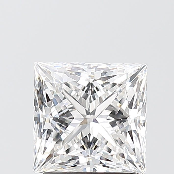 2.08 Carat Princess Shaped, Ideal Cut, E Color, VVS2 Clarity, IGI Certified Lab Grown Diamond