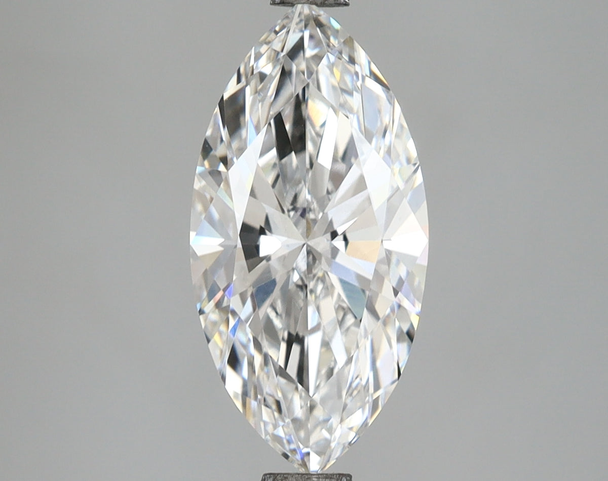 2.03 Carat Marquise Shaped, Ideal Cut, F Color, VVS2 Clarity, IGI Certified Lab Grown Diamond