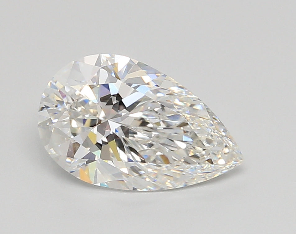 2.06 Carat Pear Shaped, Ideal Cut, F Color, VVS2 Clarity, IGI Certified Lab Grown Diamond