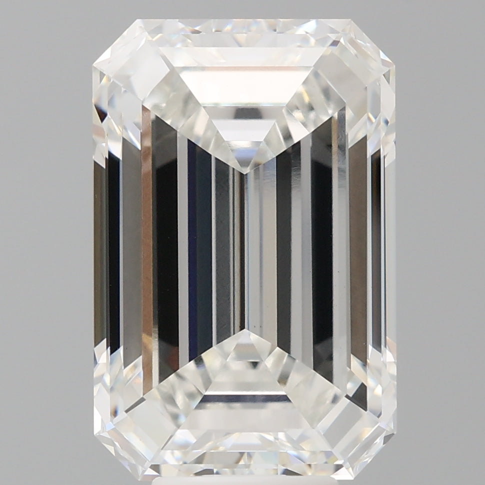 9.08 Carat Emerald Shaped, Ideal Cut, F Color, VS1 Clarity, IGI Certified Lab Grown Diamond