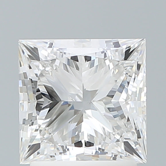 2.15 Carat Princess Shaped, Excellent Cut, E Color, VS1 Clarity, IGI Certified Lab Grown Diamond