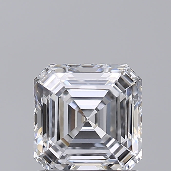 1.08 Carat Asscher Shaped, Excellent Cut, D Color, VVS2 Clarity, IGI Certified Lab Grown Diamond