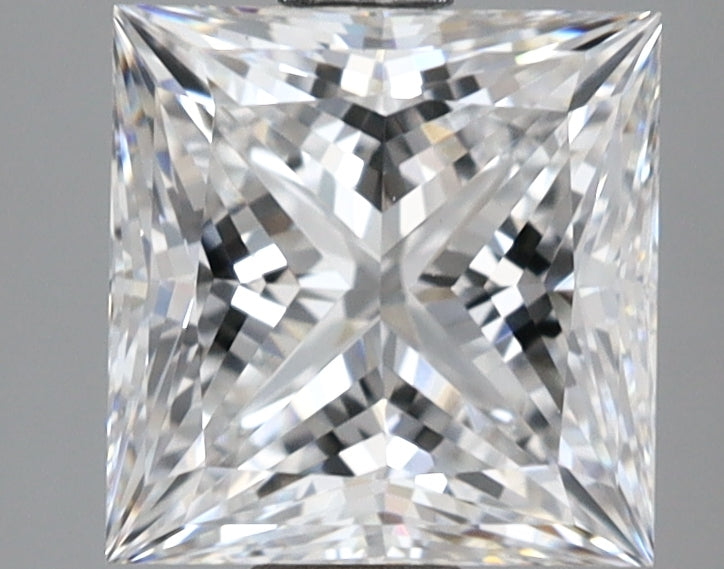 2.07 Carat Princess Shaped, Ideal Cut, D Color, VVS2 Clarity, IGI Certified Lab Grown Diamond