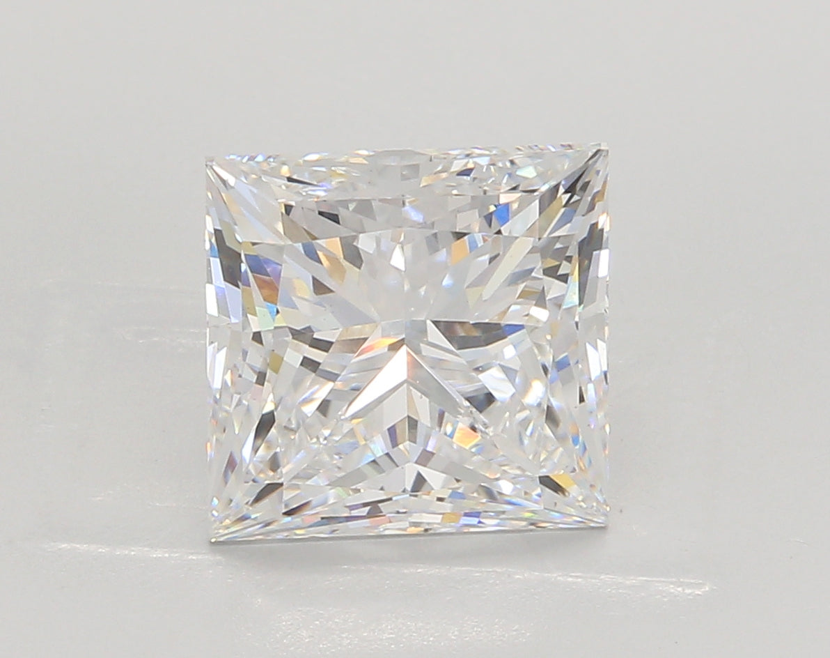 4.51 Carat Princess Shaped, Ideal Cut, D Color, VS1 Clarity, IGI Certified Lab Grown Diamond