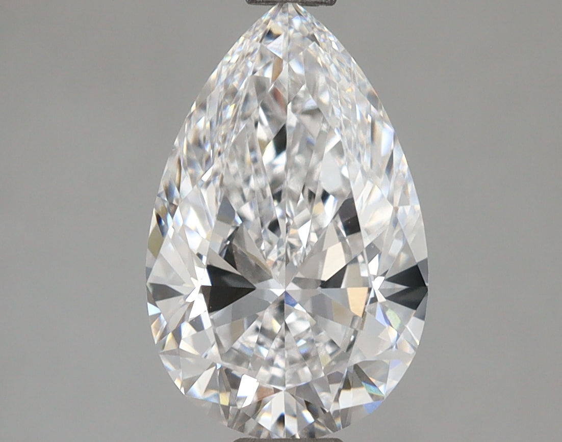 1.91 Carat Pear Shaped, Ideal Cut, D Color, VVS2 Clarity, IGI Certified Lab Grown Diamond