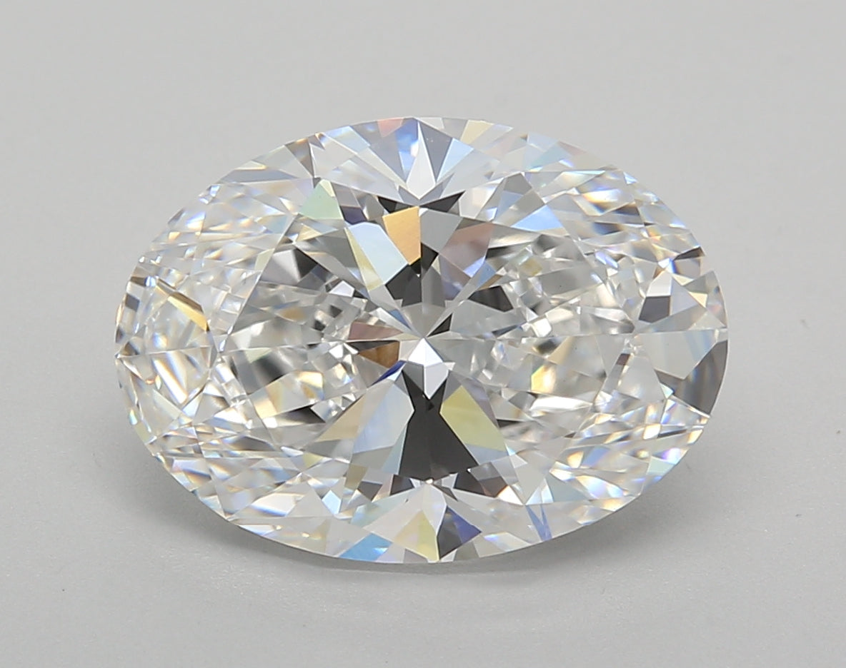 5.00 Carat Oval Shaped, Excellent Cut, D Color, VVS2 Clarity, IGI Certified Lab Grown Diamond