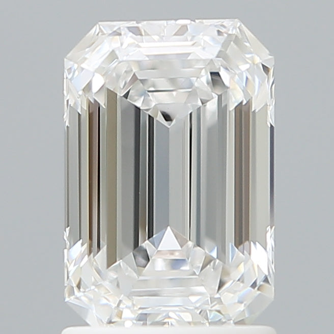 1.70 Carat Emerald Shaped, Ideal Cut, D Color, VVS2 Clarity, IGI Certified Lab Grown Diamond