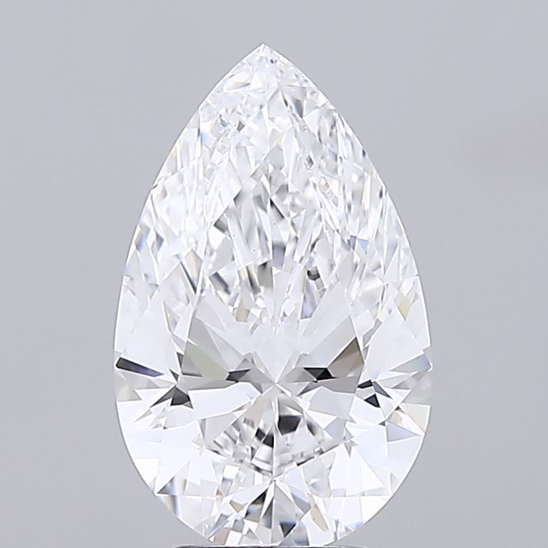 4.10 Carat Pear Shaped, Ideal Cut, D Color, VS1 Clarity, IGI Certified Lab Grown Diamond