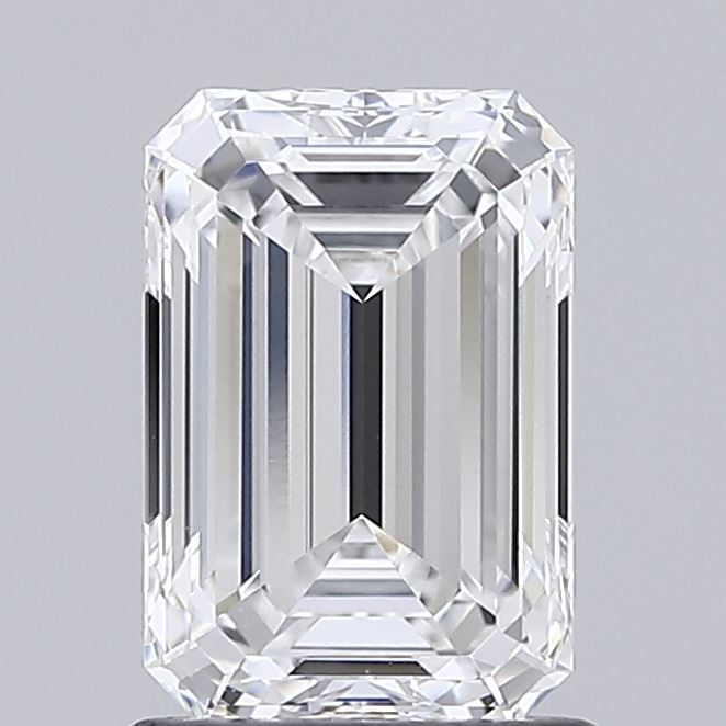 1.56 Carat Emerald Shaped, Ideal Cut, D Color, VVS1 Clarity, IGI Certified Lab Grown Diamond