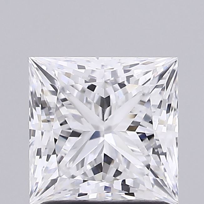 1.44 Carat Princess Shaped, Ideal Cut, D Color, VVS2 Clarity, IGI Certified Lab Grown Diamond
