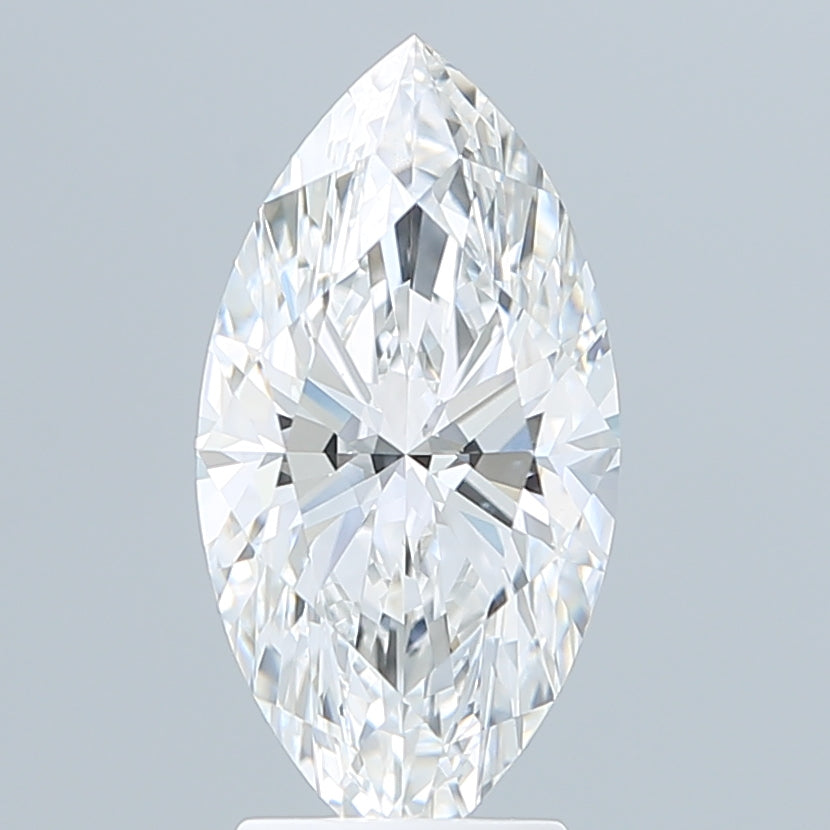 3.08 Carat Marquise Shaped, Ideal Cut, E Color, VVS2 Clarity, IGI Certified Lab Grown Diamond