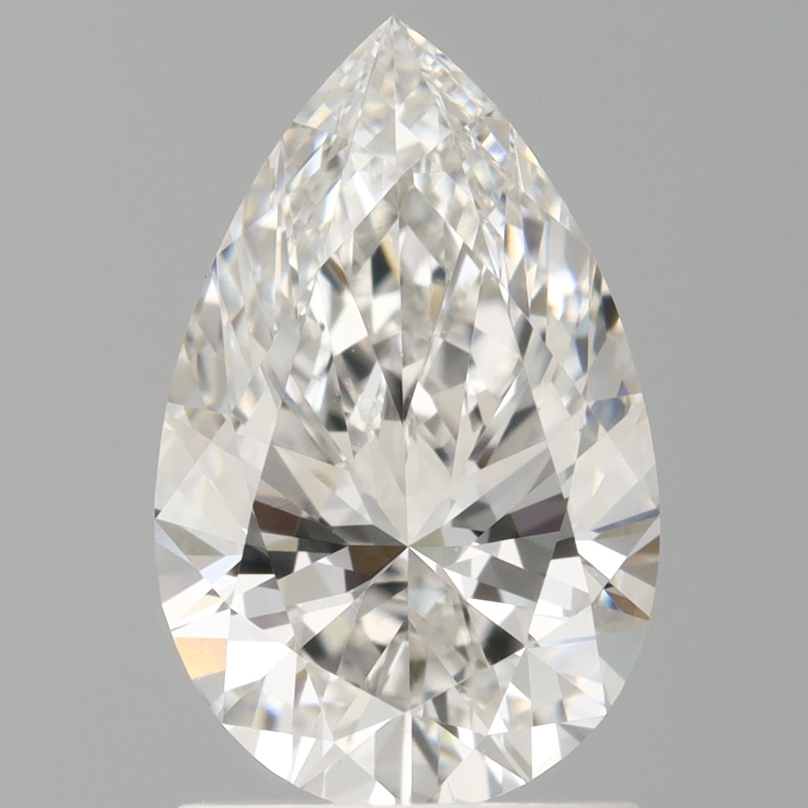 1.50 Carat Pear Shaped, Ideal Cut, F Color, VVS2 Clarity, IGI Certified Lab Grown Diamond